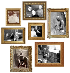 Picture collage of the Turnbull family.