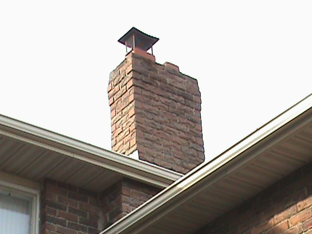 A repaired chimney in Toronto.