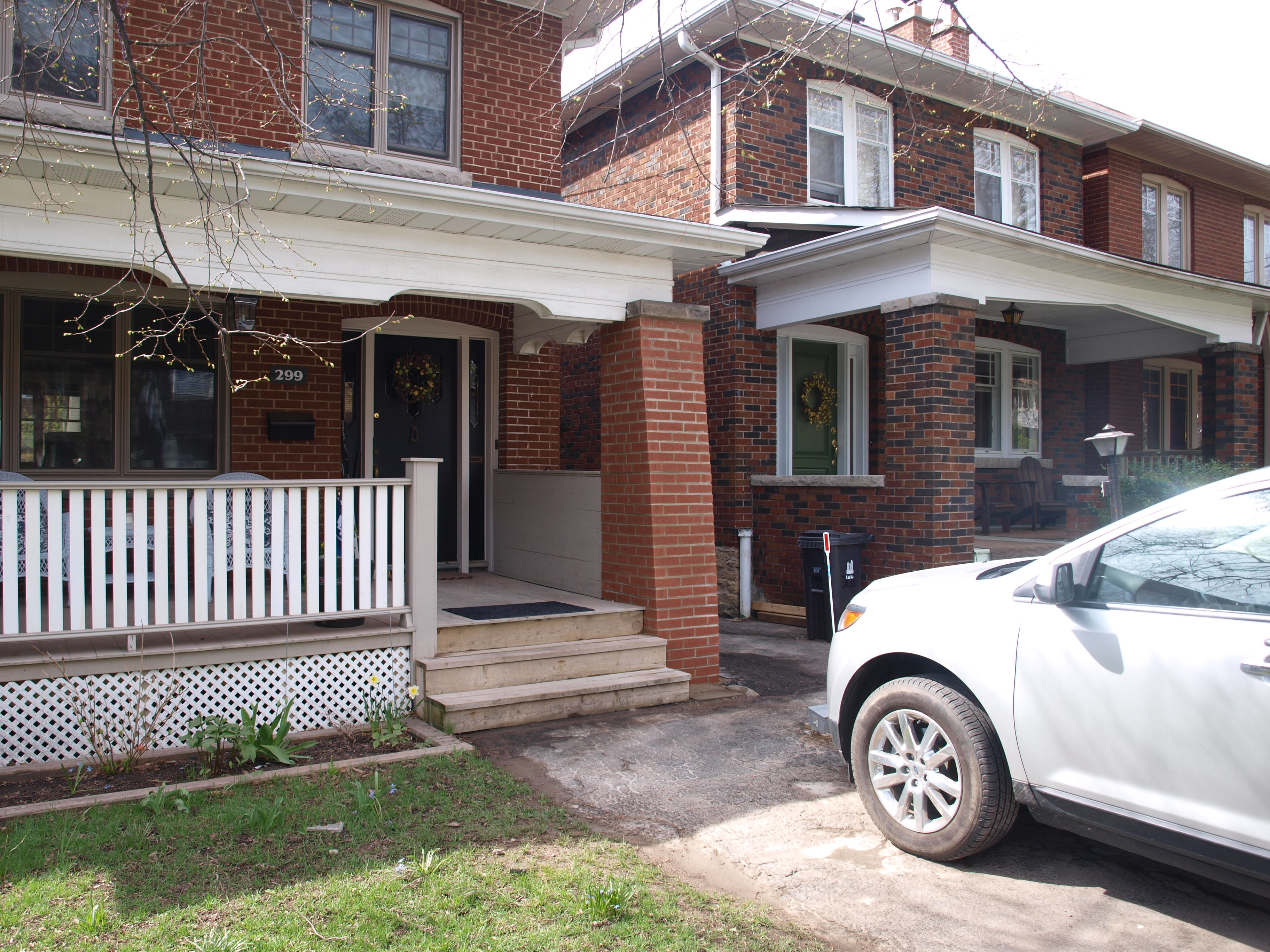 Brick buildings in Toronto.