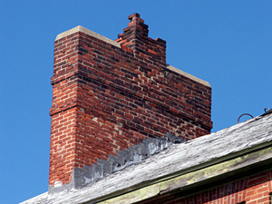 Chimney on roof that Needs Repair