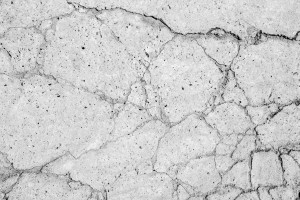 A cracked concrete floor.